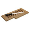 Cutting board Versa 23 x 2 x 50 cm Steel Bamboo