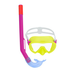 Snorkel Goggles and Tube for Children Bestway Yellow Blue Multicolour