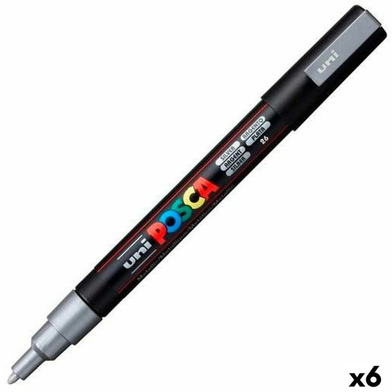 Marker POSCA PC-3M Silver (6 Units)