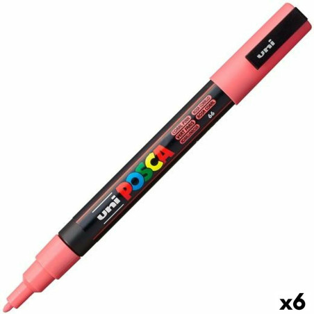 Marker POSCA PC-3M Coral Pink (6 Units)