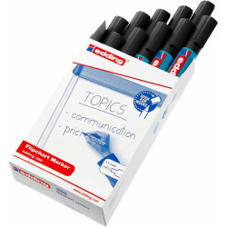 Marker Edding 380 Flipchart Black (10 Units)