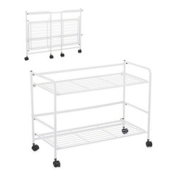 Shelves Confortime White Iron Foldable With wheels (67 x 30 x 44,8 cm)