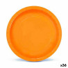 Plate set Algon Disposable 20 cm Cardboard Yellow 10 Pieces (36 Units)