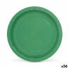 Plate set Algon Disposable Cardboard Green 10 Pieces 20 x 20 x 1,5 cm (36 Units)