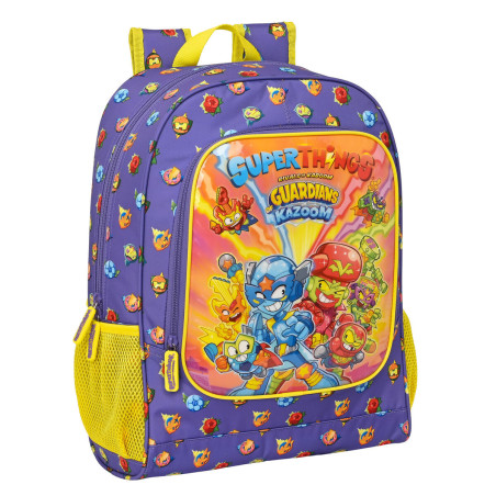 School Bag SuperThings Guardians of Kazoom Purple Yellow (32 x 42 x 14 cm)