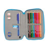 Double Pencil Case Algo de Jaime White 12.5 x 19.5 x 4 cm (28 Pieces)