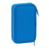 Double Pencil Case R. C. Deportivo de La Coruña Blue 12.5 x 19.5 x 4 cm (28 Pieces)