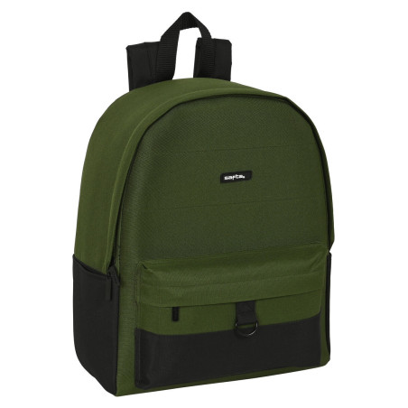 Laptop Backpack Safta Dark Forest Black Green 31 x 40 x 16 cm