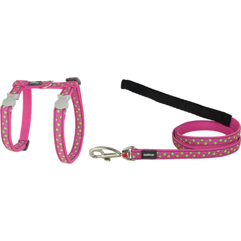 Dog Harness Red Dingo On Hot 21-35 cm Pink