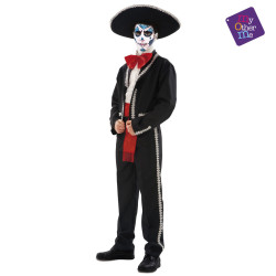 Costume for Adults My Other Me Black Mexican (4 Pieces)