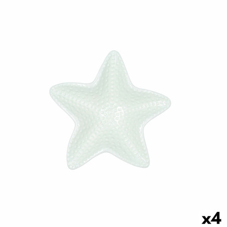 Bowl Quid Kaleido Green Ceramic Star 16 x 16 x 3,5 cm (4 Units)