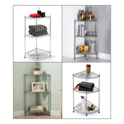 Corner Shelves Confortime 3 levels Chromed (35 x 35 x 70 cm)