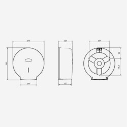 Toilet Roll Holder Tork 28,3 x 12 cm White ABS Plastic