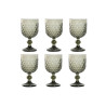 Set of cups Home ESPRIT Grey Crystal 240 ml (6 Units)