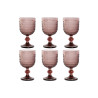 Set of cups Home ESPRIT Pink Crystal 240 ml (6 Units)