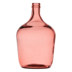 Decorative container Pink recycled glass 18 x 18 x 30 cm