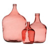 Decorative container Pink recycled glass 18 x 18 x 30 cm