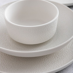 Bowl Bidasoa Fosil White Ceramic 11,8 x 11,8 x 5,9 cm (6 Units)