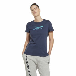 Women’s Short Sleeve T-Shirt Reebok Doorbuster Graphic  Dark blue