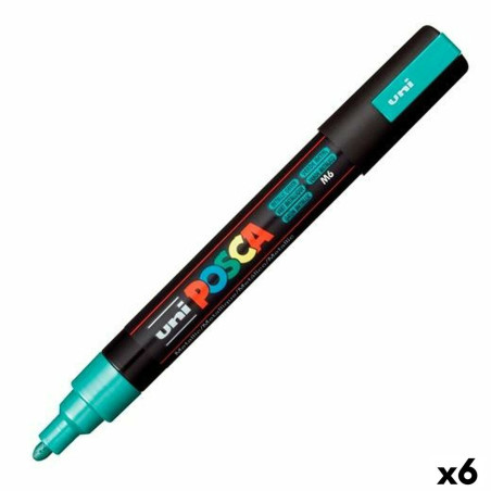 Felt-tip pens POSCA PC-5M Green (6 Units)