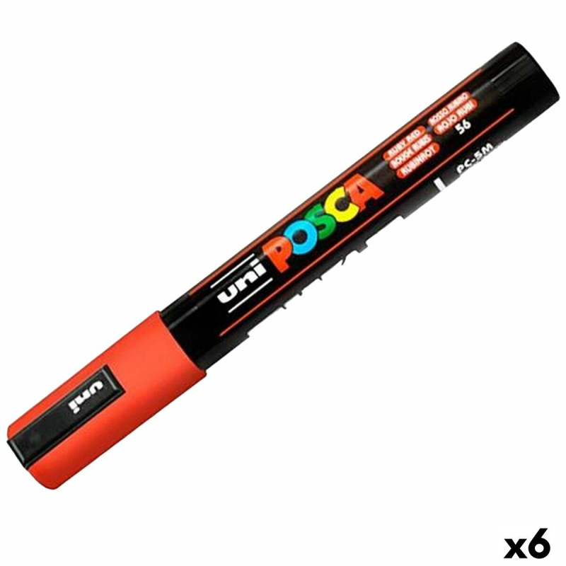 Marker POSCA PC-5M Red (6 Units)