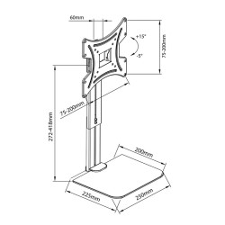 Wall Bracket MacLean MC-451 15" 42"