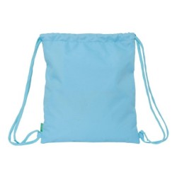 Backpack with Strings Benetton Spring Sky blue 35 x 40 x 1 cm