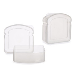 Sandwich Box Transparent Plastic 12 x 4 x 12 cm (24 Units)