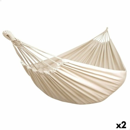 Hanging Hammock Aktive Beige 220 x 150 cm (2 Units)