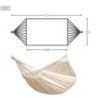 Hanging Hammock Aktive Beige 220 x 150 cm (2 Units)