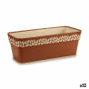 Self-watering planter Stefanplast Cloe Terracotta Plastic 17,5 x 17 x 49,5 cm (12 Units)