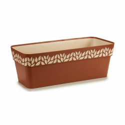 Self-watering planter Stefanplast Cloe Terracotta Plastic 17,5 x 17 x 49,5 cm (12 Units)