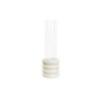 Candleholder Home ESPRIT White Natural Crystal Marble 10 x 10 x 33 cm