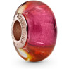 Woman's charm link Pandora GLLITTERING SUNSET MURANO GLASS