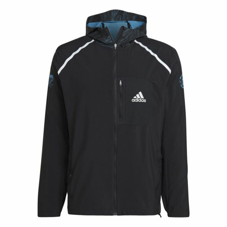 Men's Sports Jacket Adidas Marathon For the Oceans Black