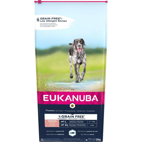 Fodder Eukanuba Grain Free Senior large/giant breed Senior Fish 20-40 Kg 12 kg