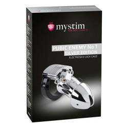 Pubic Enemy No 1 Cock Cage Silver Edition Mystim 5142250000 Silver