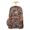 School Rucksack with Wheels Milan Black 52 x 34,5 x 23 cm