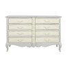 Chest of drawers Home ESPRIT Light grey Mango wood Romantic 140 x 50,5 x 91 cm