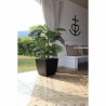 Plant pot EDA 43,5 x 43,5 x 44,5 cm Black Plastic Squared Modern