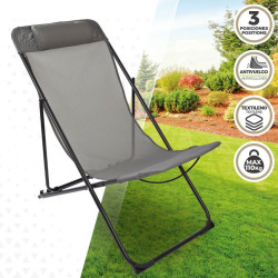 Foldable hammock Aktive Grey 52 x 87 x 77 cm (4 Units)