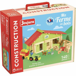 Action Figures Jeujura Wooden Farm 140 Pieces Playset