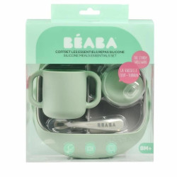 Dinnerware Set Béaba Green 4 Pieces Silicone