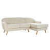 Chaise Longue Sofa DKD Home Decor Cream Rubber wood 226 x 144 x 84 cm