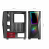 ATX Semi-tower Box Mars Gaming MC777 LED RGB Black