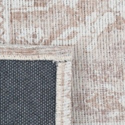 Carpet 80 x 150 cm Polyester Cotton Taupe