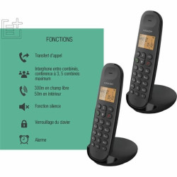 Landline Telephone Logicom DECT ILOA 250 DUO Black