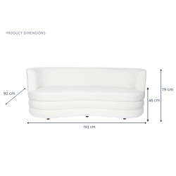 Sofa DKD Home Decor White 193 x 92 x 79 cm