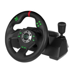 Racing Steering Wheel Esperanza EGW101 Pedals Black Green PlayStation 3