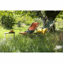 Sun-lounger Jardin Prive Green 132 x 55 x 35 cm beech wood